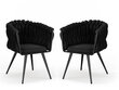 2-tooli komplekt Cosmopolitan Design Shirley, must hind ja info | Köögitoolid, söögitoolid | hansapost.ee