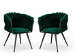 2-tooli komplekt Cosmopolitan Design Shirley, roheline цена и информация | Köögitoolid, söögitoolid | hansapost.ee