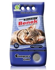 Песок для кошачьих туалетов Super Benek COMPACT, с ароматом, 5л цена и информация | Наполнители для туалета | hansapost.ee