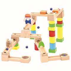 Puidust konstruktor Pallirada, Bino 40 tk. hind ja info | Bino Laste mänguasjad alates 3.a | hansapost.ee