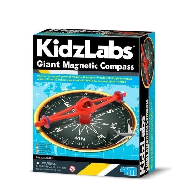 Kidzlabs Hiiglaslik magnetkompass 4M цена и информация | Arendavad laste mänguasjad | hansapost.ee