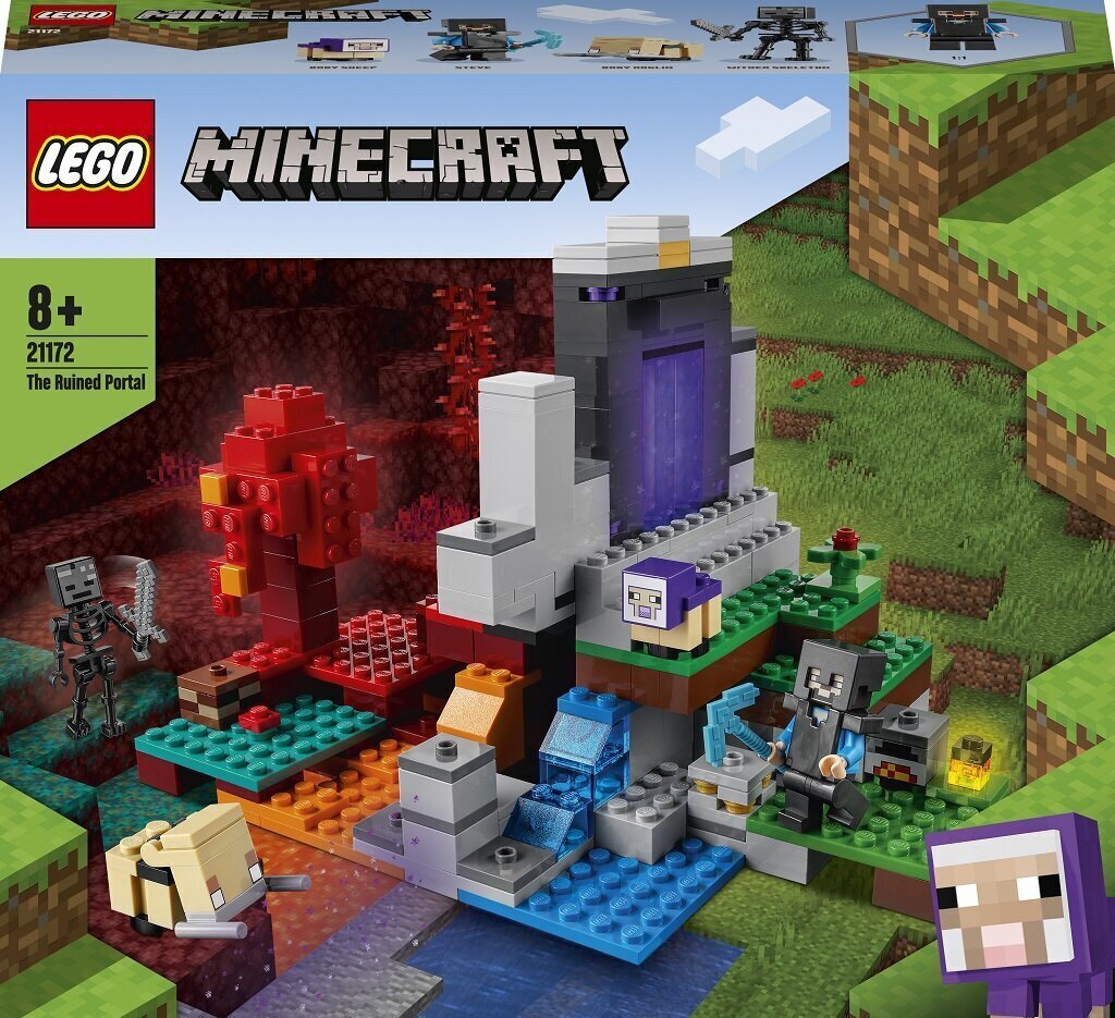 21172 LEGO® Minecraft Laastatud portaal цена и информация | Klotsid ja konstruktorid | hansapost.ee