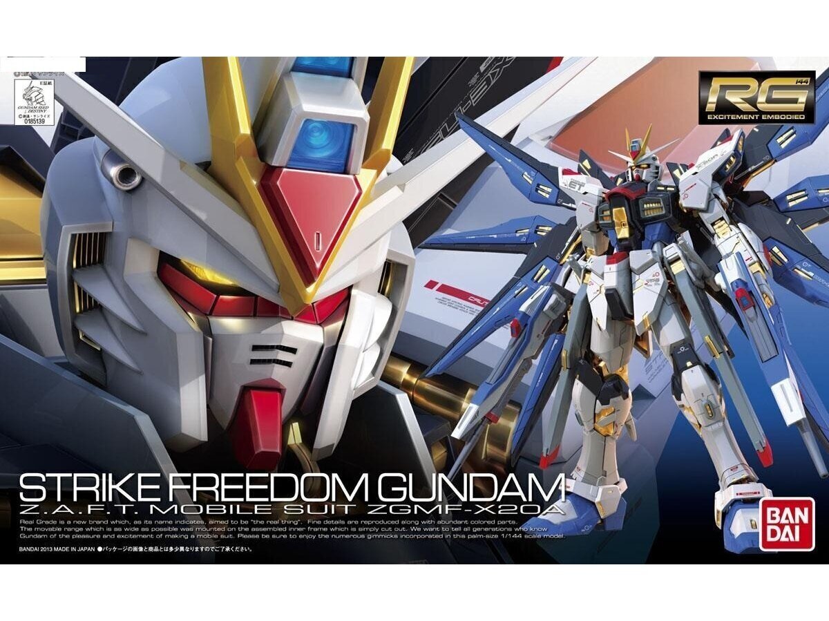 Bandai - RG ZGMF-X20A Strike Freedom Gundam, 1/144, 61617 цена и информация | Klotsid ja konstruktorid | hansapost.ee
