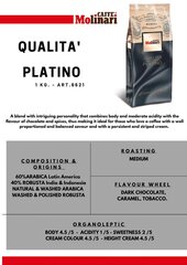 Molinari Qualita Platino кофейные зерна, 1 кг цена и информация | Кофе, какао | hansapost.ee