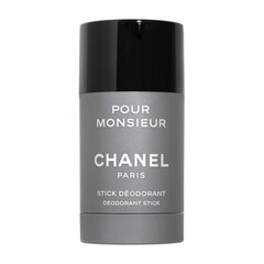 Pulkdeodorant Chanel Pour Monsieur meestele, 75 ml hind ja info | Dušigeelid ja deodorandid meestele | hansapost.ee