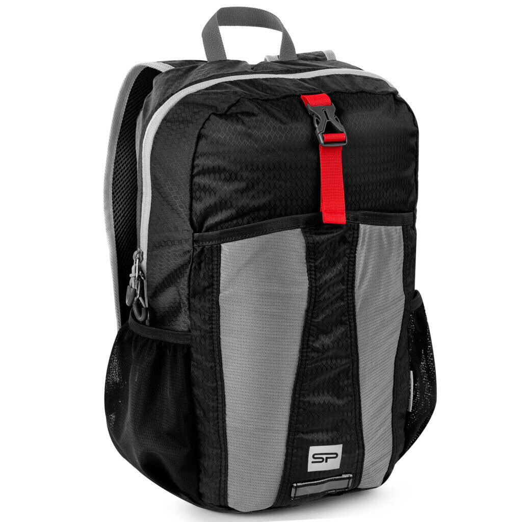 Kokkupandav seljakott Spokey HIDDEN PEAK, 21 L, hall/must hind ja info | Spordikotid ja seljakotid | hansapost.ee