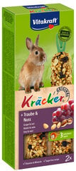Hamstrite magustoit pähklite ja rosinatega Vitakraft Kracker Traube & Nuss, 2 tk. hind ja info | Toit väikeloomadele | hansapost.ee