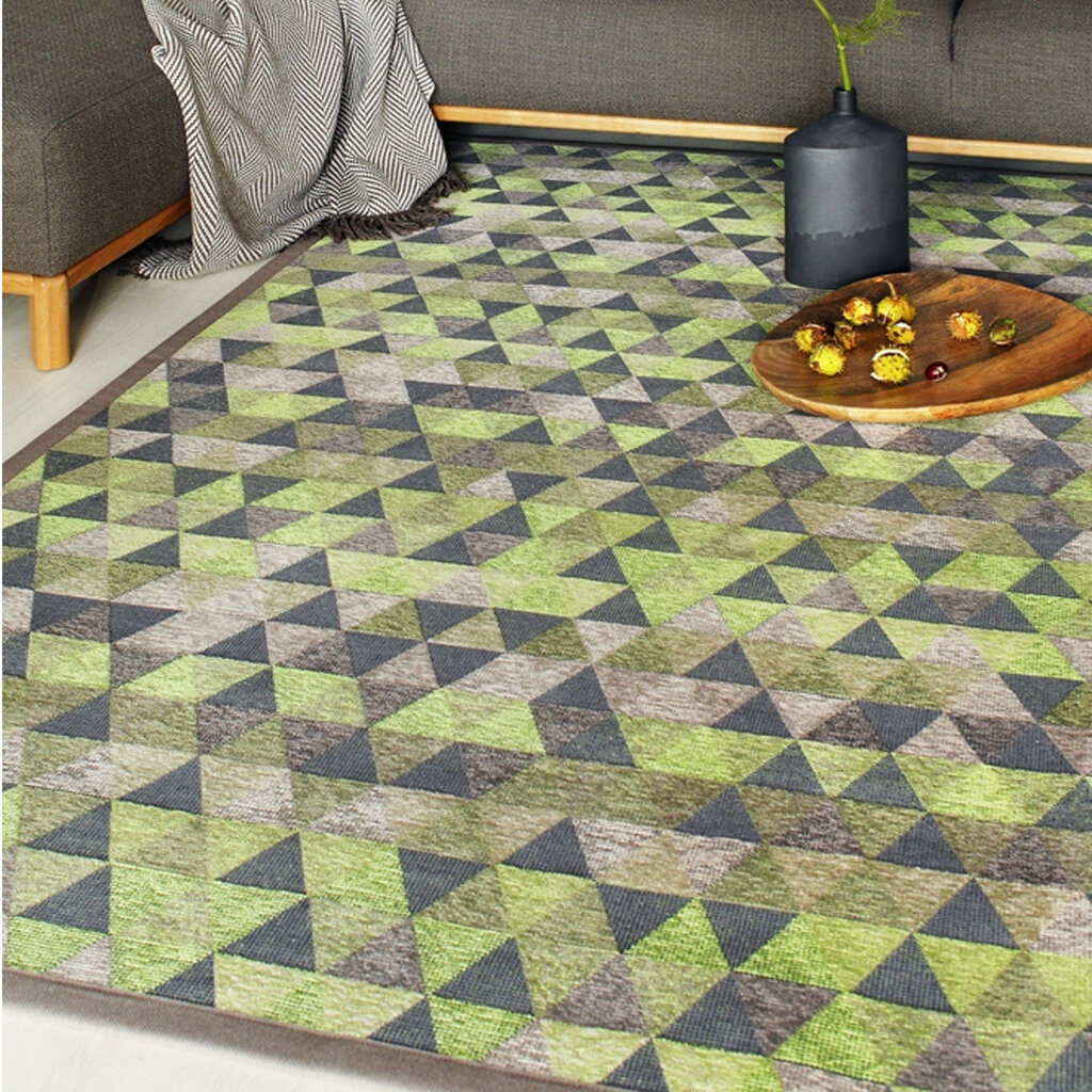 Narma kahepoolne smartWeave® šenillvaip Luke, roheline, 70 x 140 cm цена и информация | Vaibad | hansapost.ee