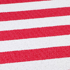 Narma kahepoolne plasticWeave™ plastikvaip Birkas, punane/valge, 70 x 100 cm цена и информация | Коврики | hansapost.ee
