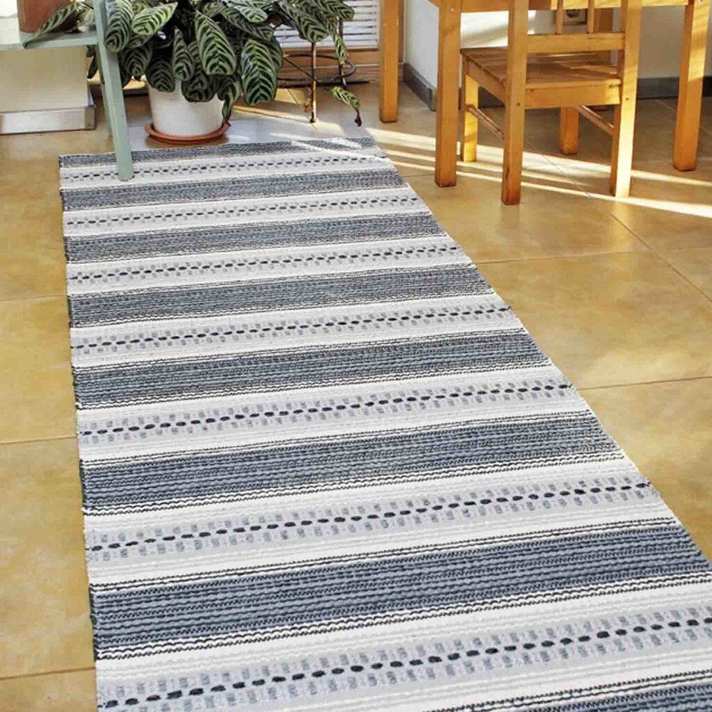 Narma kahepoolne plasticWeave™ plastikvaip Runö, hall, 70 x 250 cm hind ja info | Vaibad | hansapost.ee