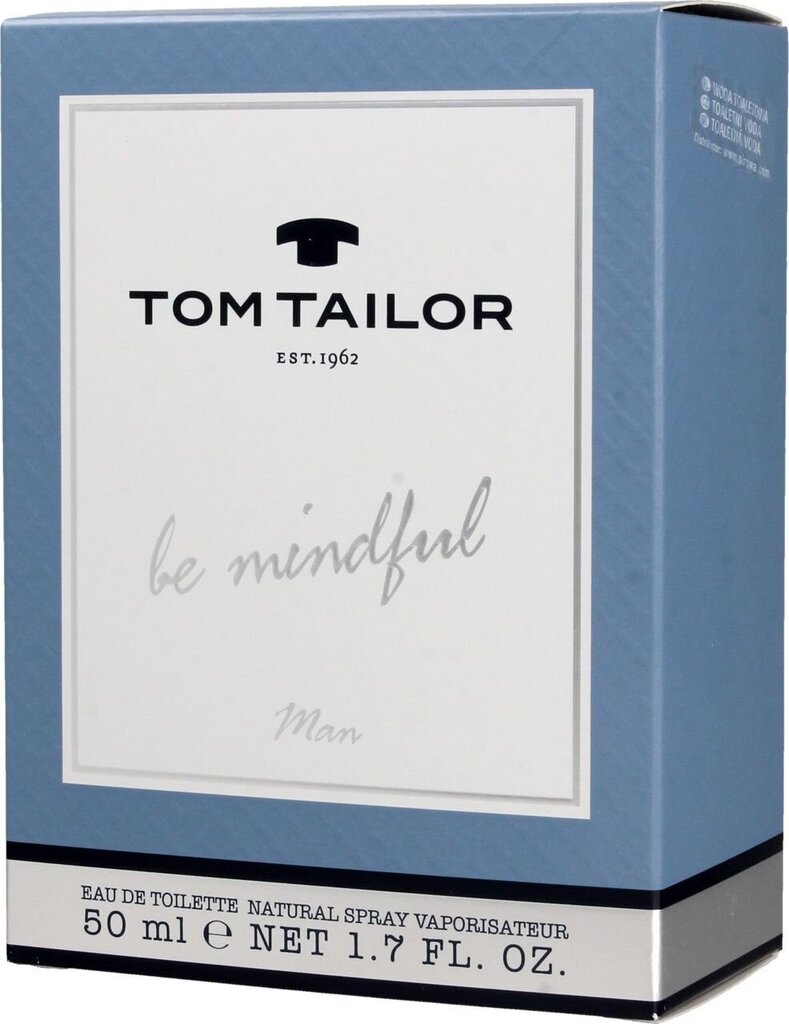 Tualettvesi Tom Tailor Be Mindful Man EDT meestele 50 ml hind ja info | Parfüümid meestele | hansapost.ee