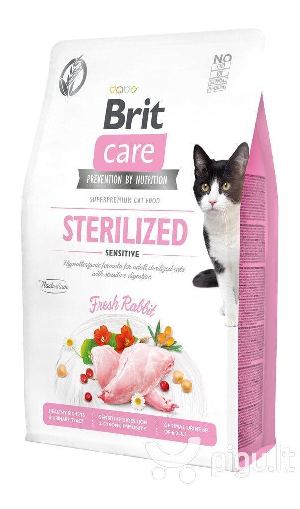 Brit Care Cat Grain-Free Sterilized Sensitive kassitoit 7 kg цена и информация | Kassi kuivtoit ja kassikrõbinad | hansapost.ee