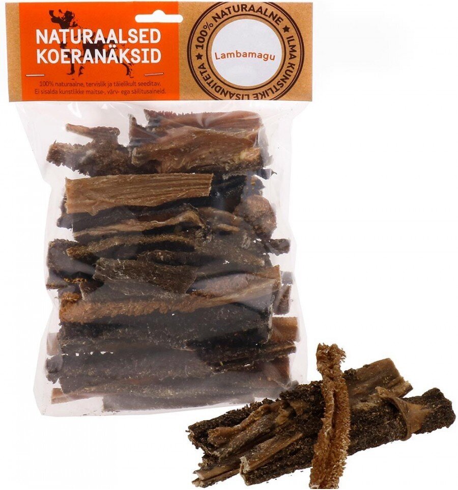 Naturaalsed koeranäksid, lambamagu, 500 g цена и информация | Koerte maiused | hansapost.ee