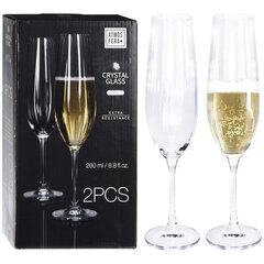 Atmós Fera šampanjaklaasid, 260 ml, 2 tk. hind ja info | Klaasid, kruusid ja kannud | hansapost.ee