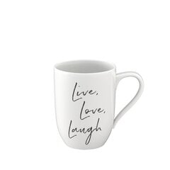 Like by Villeroy & Boch kruus 340 ml Live Love Laugh цена и информация | Стаканы, фужеры, кувшины | hansapost.ee