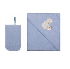 WOMAR Банное полотенце двойное + мочалка 80x80 см Light Blue цена и информация | Полотенца | hansapost.ee