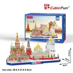 3D pusle CubicFun City Line Moskwa, 204-osaline hind ja info | Pusled lastele ja täiskasvanutele | hansapost.ee
