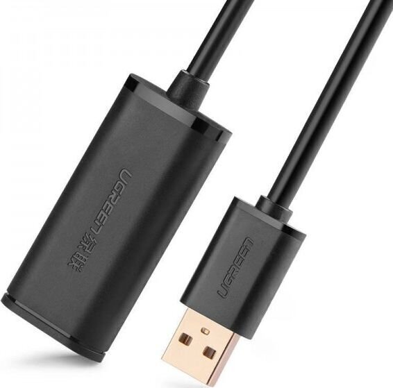USB 2.0 pikenduskaabel UGREEN US121, aktiivne, 15 m, must цена и информация | Mobiiltelefonide kaablid | hansapost.ee