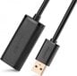 USB 2.0 pikenduskaabel UGREEN US121, aktiivne, 15 m, must цена и информация | Mobiiltelefonide kaablid | hansapost.ee