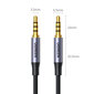 Ugreen cable AUX mini jack 3.5mm cable (male) - 3.5mm mini jack (male) 2m black (AV183) цена и информация | Mobiiltelefonide kaablid | hansapost.ee