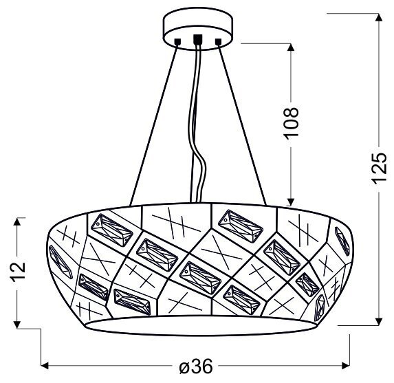 Candellux valgusti Glance 36 LED hind ja info | Rippvalgustid | hansapost.ee