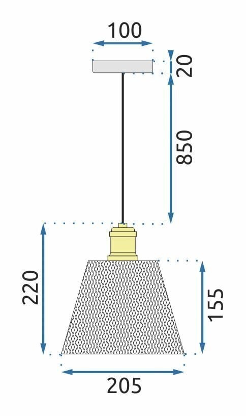 Rippvalgusti Ares, Gold цена и информация | Rippvalgustid | hansapost.ee