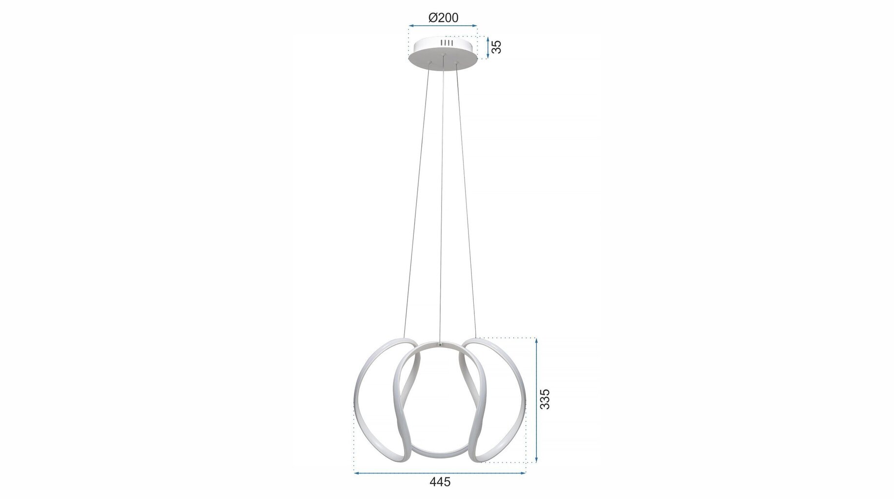 LED rippvalgusti puldiga Hera, Chrome цена и информация | Rippvalgustid | hansapost.ee