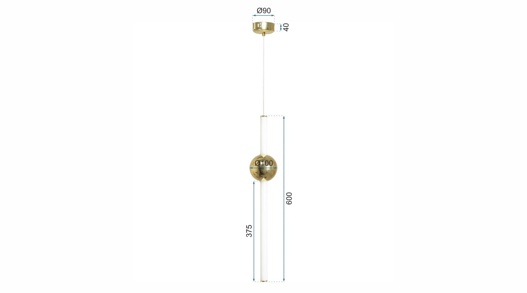 LED rippvalgusti Orionis, White/Gold hind ja info | Rippvalgustid | hansapost.ee