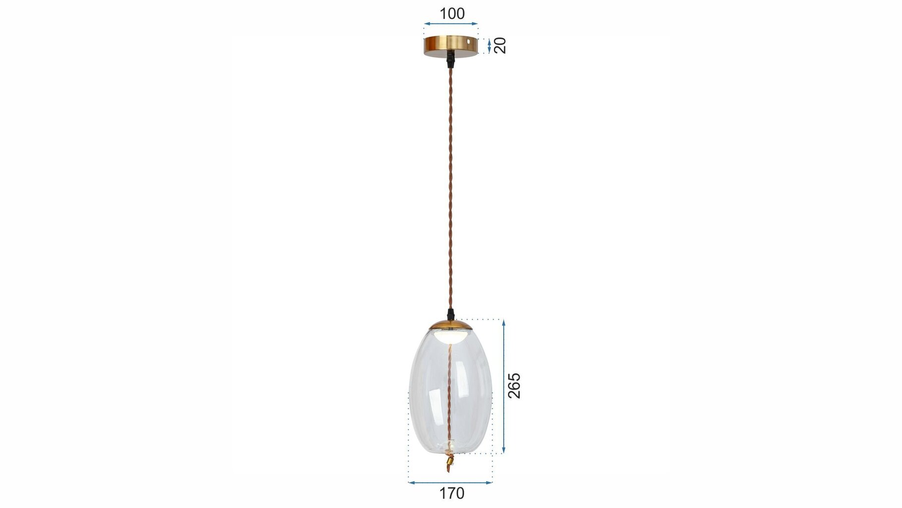 LED rippvalgusti Modern Knot A, Blue hind ja info | Rippvalgustid | hansapost.ee