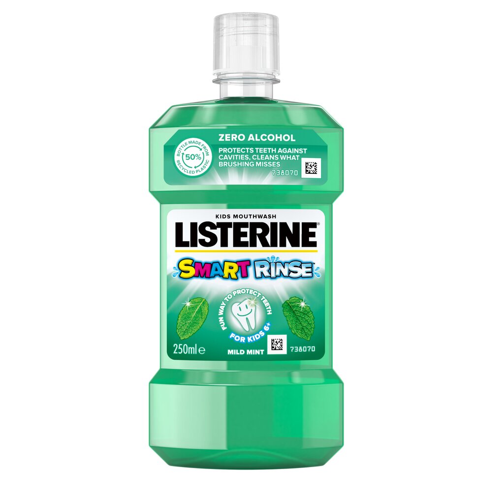 Mündimaitseline suuvesi Listerine Smart Rinse 250 ml hind ja info | Hambaharjad, hampapastad ja suuloputusvedelikud | hansapost.ee