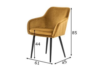 Обеденный стул, горчично-желтый цена и информация | Стулья для кухни и столовой | hansapost.ee
