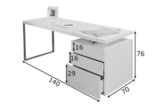 Письменный стол, белый цена и информация | Компьютерные, письменные столы | hansapost.ee