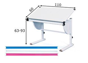 Kirjutuslaud Milo, valge цена и информация | Компьютерные, письменные столы | hansapost.ee