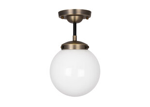 Vannitoa laelamp Alley, antiikmessing/valge price and information | Ceiling lamps | hansapost.ee