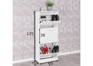 Шкаф для обуви Bella, белый цена и информация | Полки для обуви, банкетки | hansapost.ee
