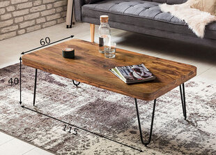 Кофейный столик Bagli, 30x41 см, коричневый/черный цена и информация | Журнальные столики | hansapost.ee