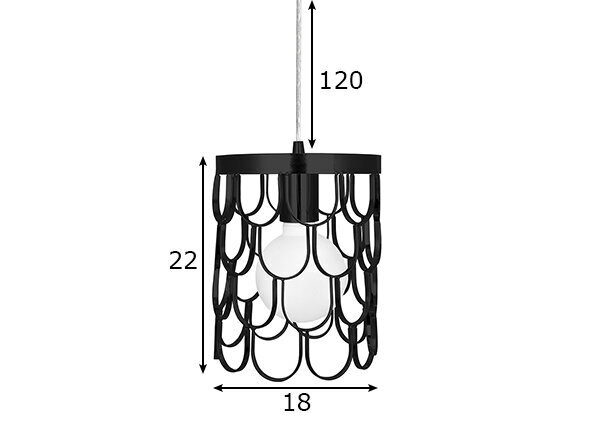 Laelamp Gatsby, must цена и информация | Rippvalgustid | hansapost.ee