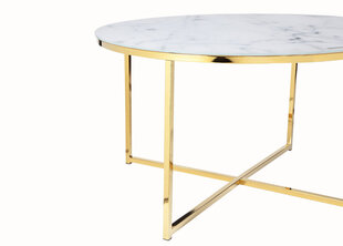 Кофейный столик SalesFever Laud, белый/золотой цена и информация | SalesFever Мебель для гостиной | hansapost.ee