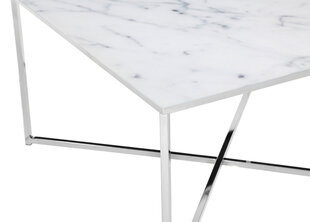 Кофейный столик SalesFever Laud, белый/серебристый цена и информация | SalesFever Мебель для гостиной | hansapost.ee