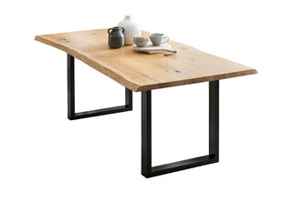 Стол SalesFever Laud 390962, коричневый/черный цена и информация | Кухонные и обеденные столы | hansapost.ee