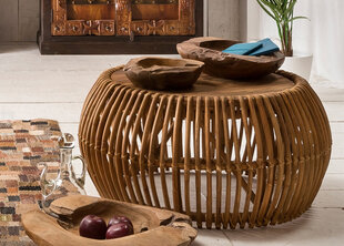 Журнальный столик из ротанга и тикового дерева цена и информация | SIT Мебель для гостиной | hansapost.ee
