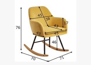 Kiiktool, kollane цена и информация | Кресла | hansapost.ee