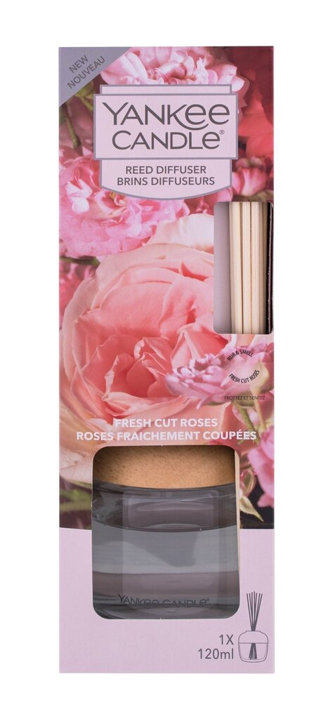 Kodulõhn pulkadega Yankee Candle Fresh Cut Roses, 120 ml цена и информация | Lõhnapulgad ja kodulõhnastajad | hansapost.ee