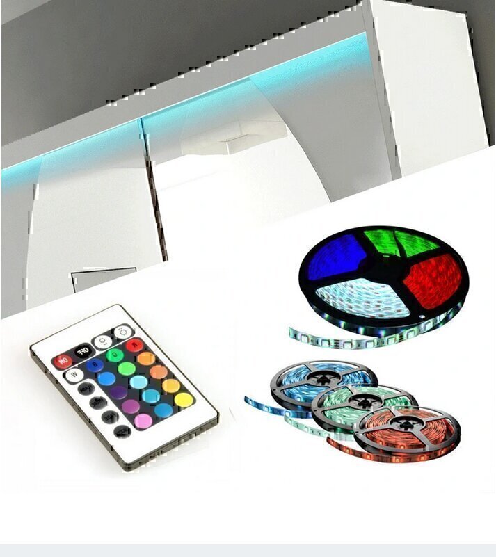 LED valgustusega riidekapp ADRK Furniture Jordi, tamme värvi hind ja info | Kapid | hansapost.ee