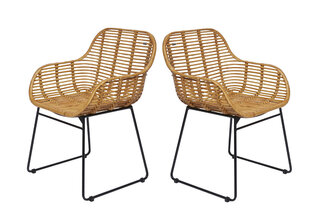 комплект из 2 стульев SIT Tom Tailor, коричневый/черный цена и информация | Стулья для кухни и столовой | hansapost.ee