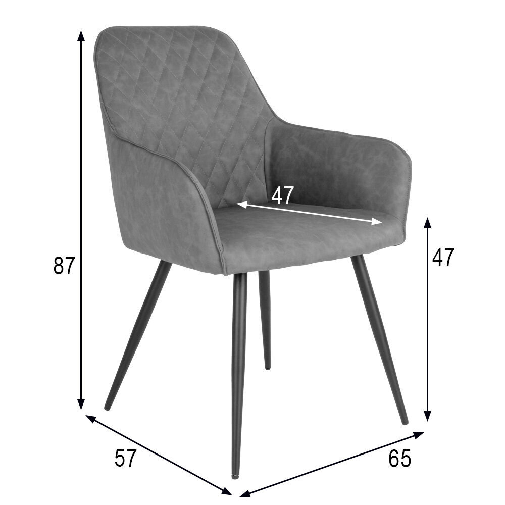 2-tooliga komplekt Harbo, must цена и информация | Köögitoolid, söögitoolid | hansapost.ee