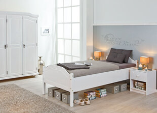 Кровать Karlo 90x200см, белая цена и информация | Кровати | hansapost.ee