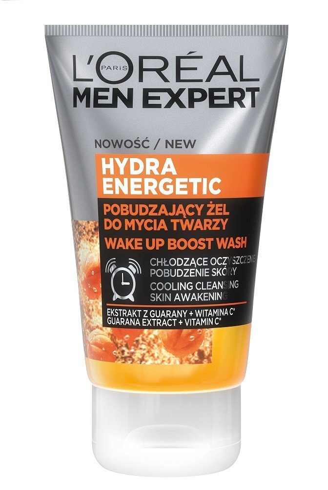 Värskendav näopesugeel L’Oréal Men Expert Hydra Energetic Wake Up Boost hind ja info | Näopuhastusvahendid | hansapost.ee