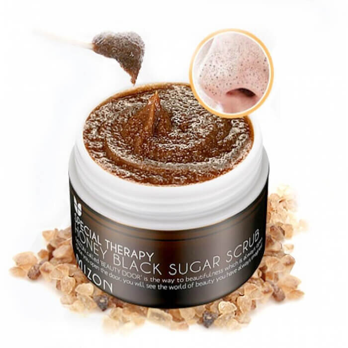 Näokoorija Mizon Honey Black Sugar Scrub 90 g цена и информация | Näopuhastusvahendid | hansapost.ee