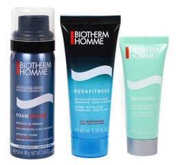 Komplekt meestele Biotherm Aquapower: raseerimisvaht 50 ml + dušigeel 40 ml + näopuhastusgeel 20 ml hind ja info | Raseerimisvahendid | hansapost.ee